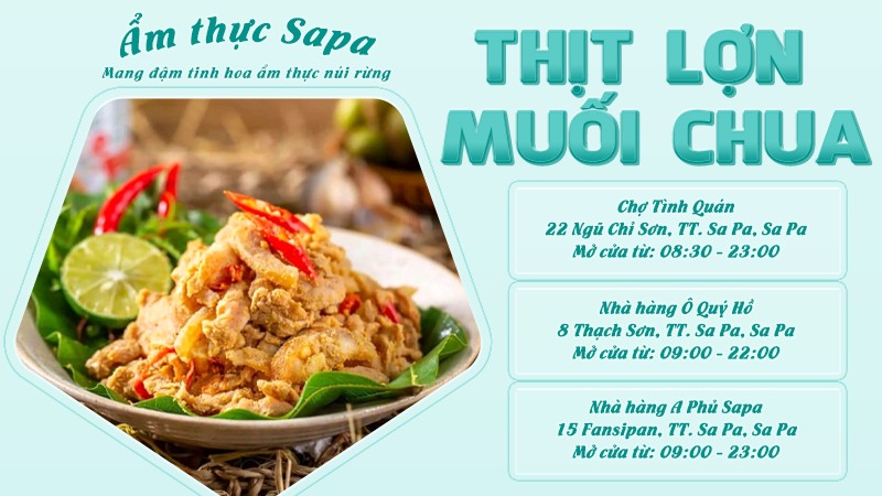 Thịt lợn muối chua | Food tour Sapa