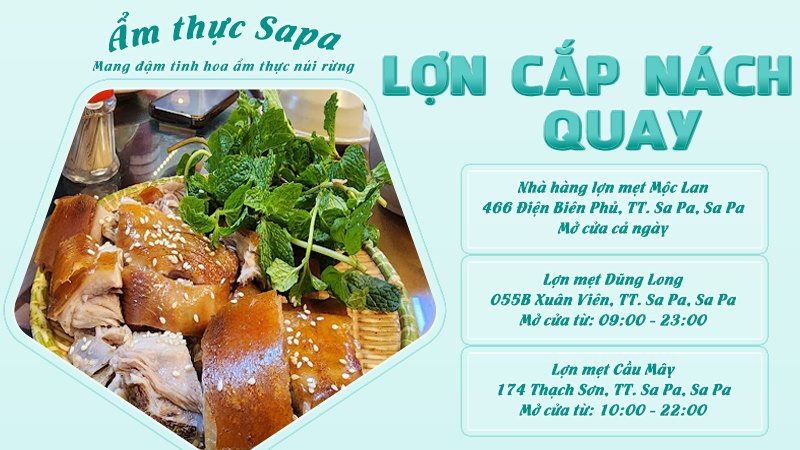 Lợn cắp nách quay | Food tour Sapa