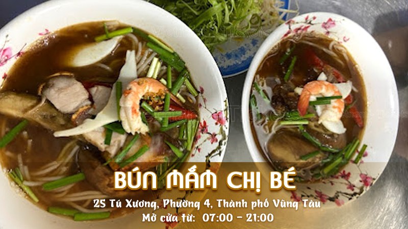 Bún mắm Chị Bé | Food tour Vũng Tàu