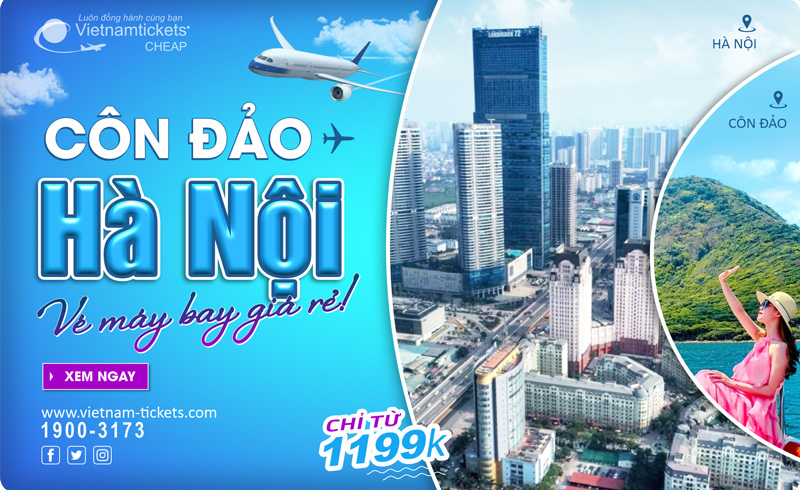 Giá vé máy bay Côn Đảo Hà Nội siêu hấp dẫn chỉ từ 1.199K - Săn ngay