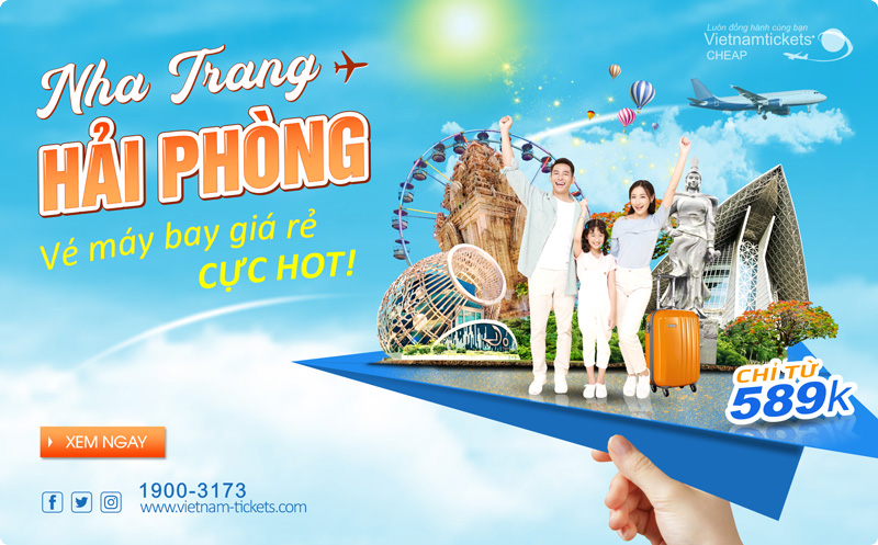 Giá vé máy bay Nha Trang Hải Phòng "siêu sốc" chỉ từ 589K - Săn ngay