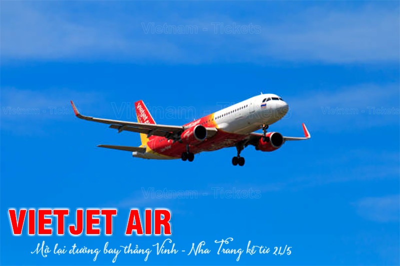 Vietjet Air sẽ mở lại đường bay thẳng Vinh - Nha Trang và ngược lại vào ngày 24/5 | Giá vé máy bay Vinh Nha Trang