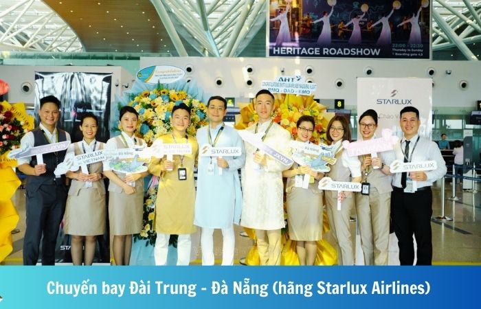 Tháng 4/2024, Starlux Airlines vận hành chuyến bay Đài Trung - Đà Nẵng đầu tiên