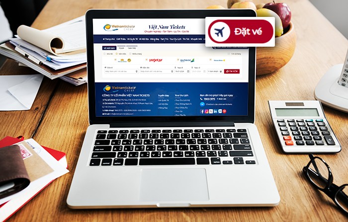 Ấn ĐẶT VÉ tại giao diện website như hình | Hướng dẫn đặt vé máy bay online