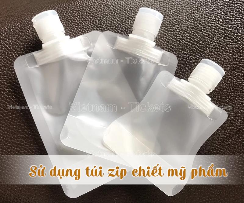 Dùng túi chiết mỹ phẩm đi du lịch mini cho các loại dạng kem hoặc gel | Mẹo chiết mỹ phẩm du lịch