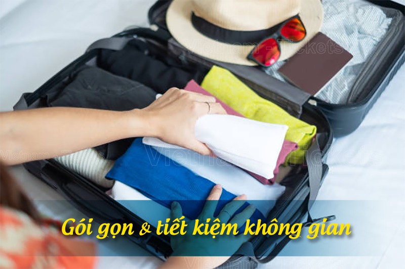 Gấp gọn quần áo để tiết kiệm không gian | Mẹo chuẩn bị đồ đi du lịch