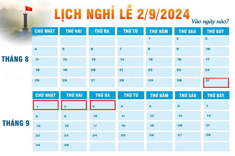 Lễ 2/9/2024 người lao động sẽ được nghỉ tối đa 4 ngày | Mùng 2 tháng 9 được nghỉ mấy ngày