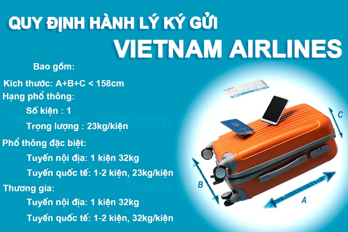 Quy định về kích thước hành lý ký gửi hãng hàng không Vietnam Airlines