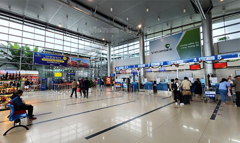 Khu vực để du khách làm thủ tục check-in tại nhà ga sân bay Buôn Ma Thuột Đắk Lắk