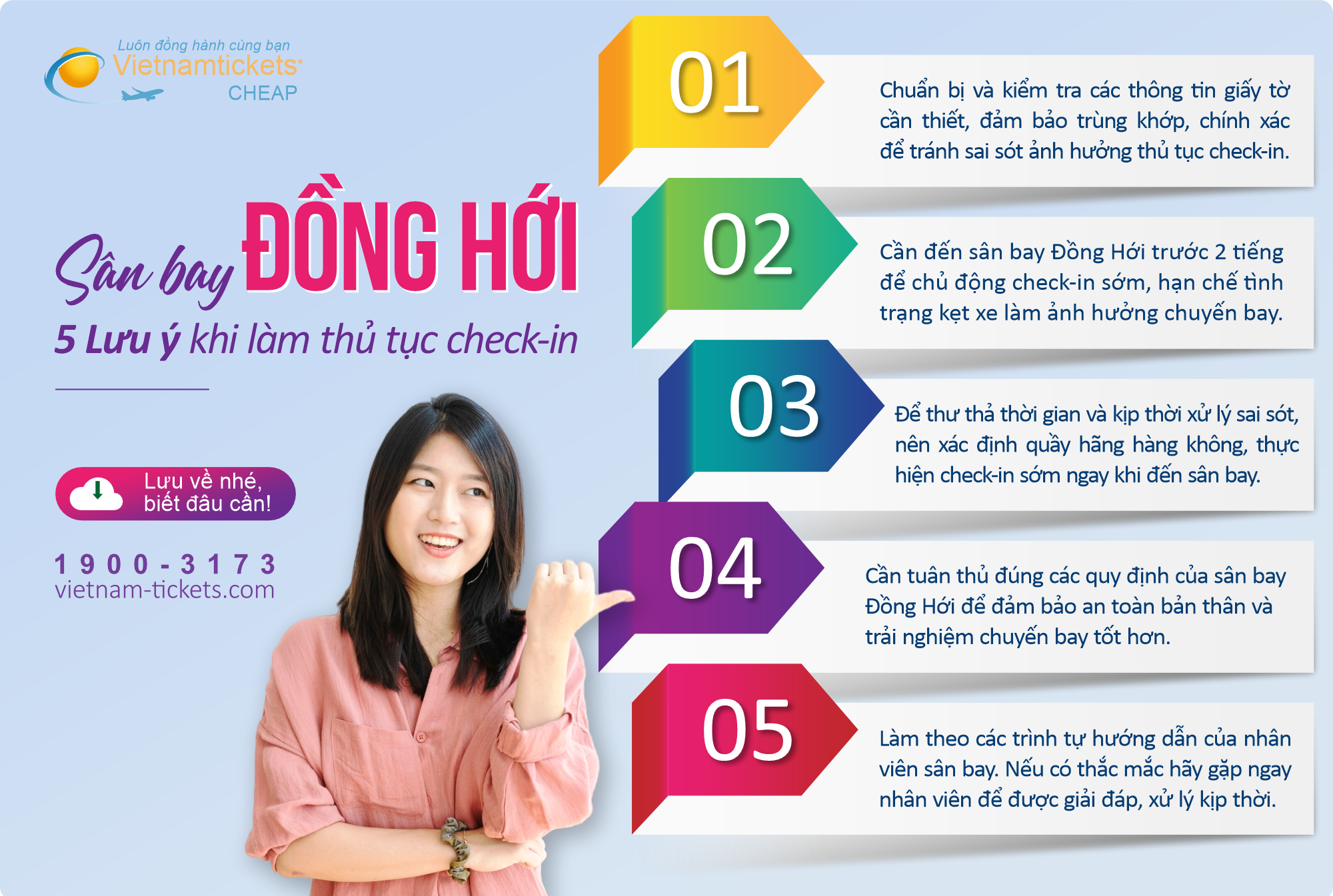 Kinh nghiệm check-in nhanh chóng tại sân bay Đồng Hới - Quảng Bình