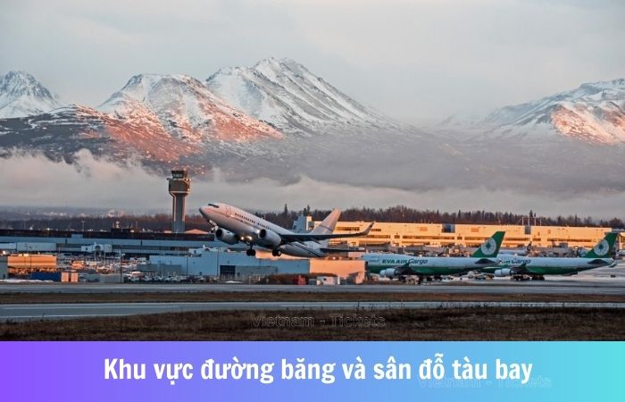 Khu vực đường băng tại sân bay Anchorage (ANC)