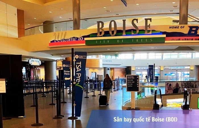 Khu vực sảnh A tại sân bay Boise