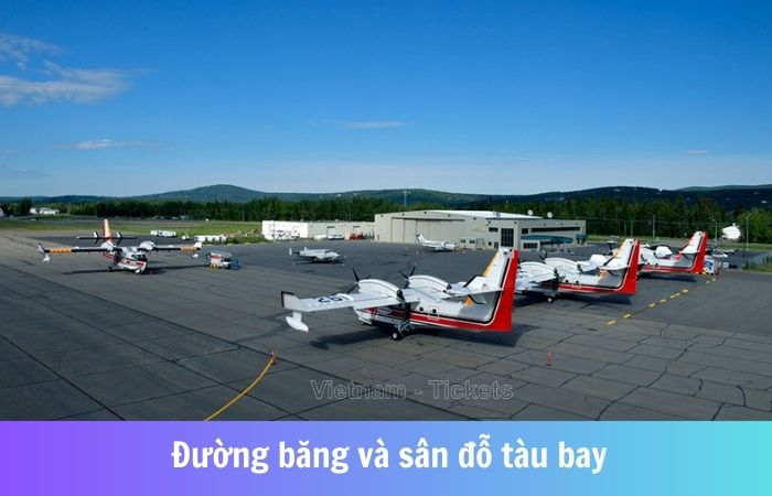 Khu vực đường băng và sân đỗ tàu bay sân bay Fairbanks (FAI)