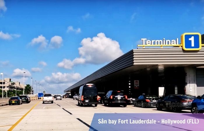 Khu vực đón xe tại nhà ga số 1 - Sân bay Fort Lauderdale - Hollywood