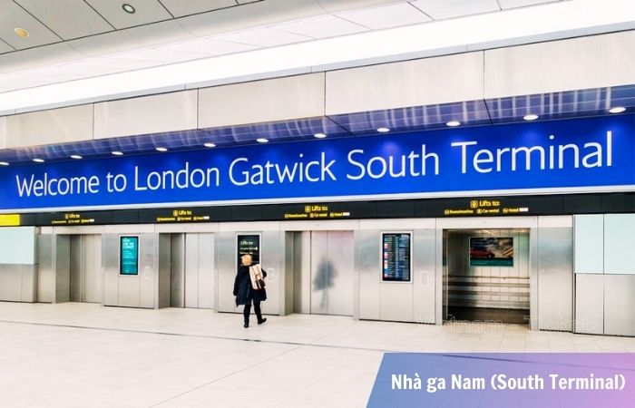 Khu vực Nhà ga Nam (South Terminal) tại sân bay Gatwick