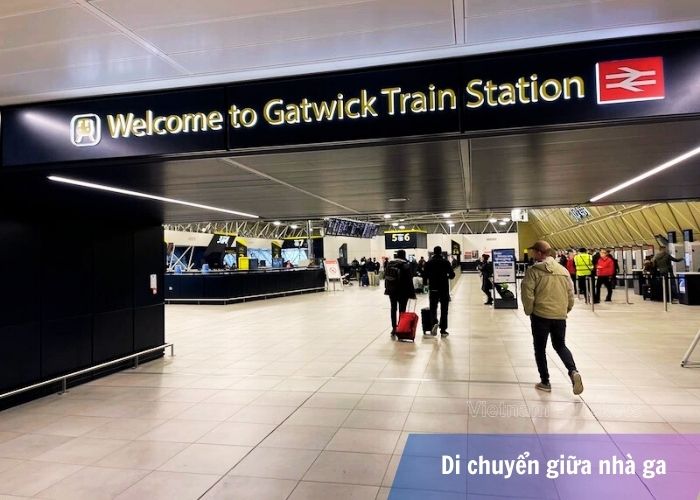 Sân bay Gatwick (LGW) cung cấp phương tiện di chuyển giữa các nhà ga