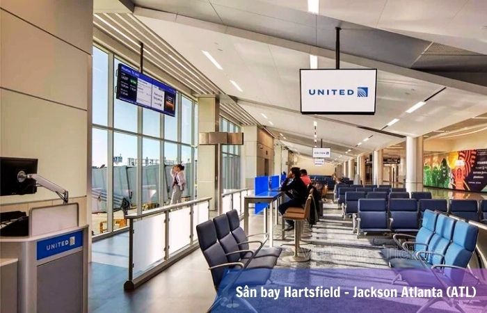 Khu vực phòng chờ T tại sân bay Hartsfield - Jackson Atlanta