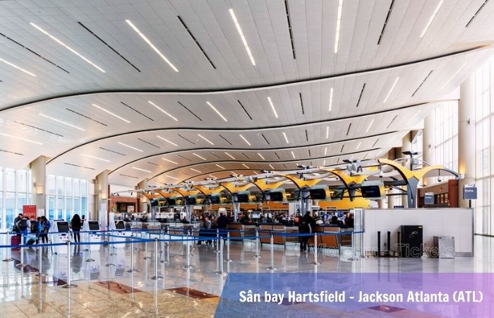 Khu vực nhà ga phía Nam nội địa tại sân bay Hartsfield - Jackson Atlanta (ATL)