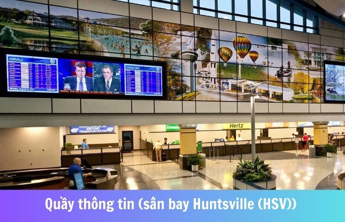 Quầy thông tin tại sân bay Huntsville (HSV)