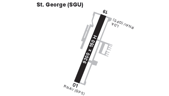 Đường băng sân bay khu vực St. George