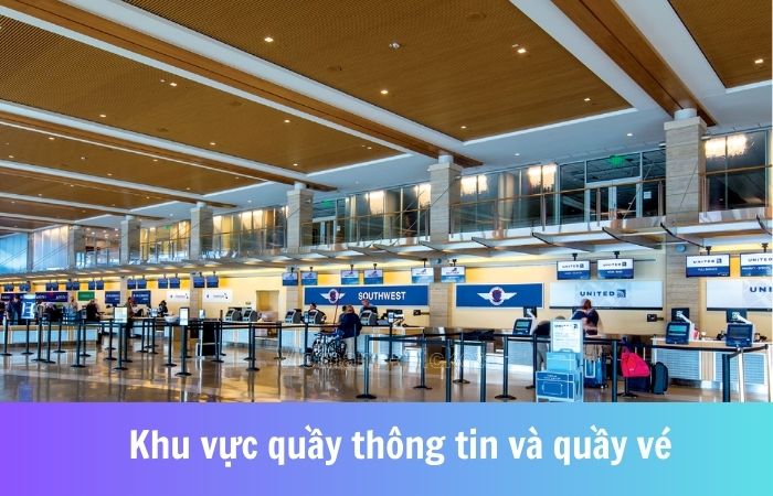 Quầy thông tin và quầy vé tại sân bay Little Rock (LIT)