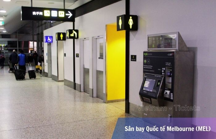 Dịch vụ ATM được bố trí khắp sân bay quốc tế Melbourne