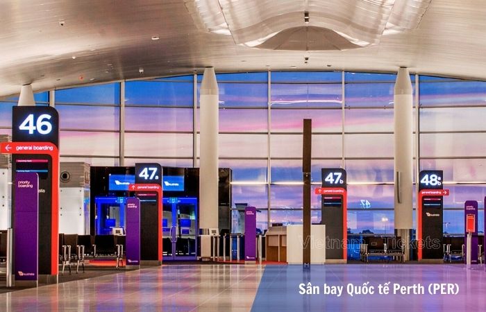 Khu vực check - in tại sân bay Perth (PER)