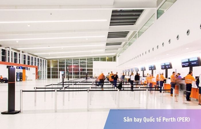 Khu vực nhà ga T2 tại sân bay Perth (PER)