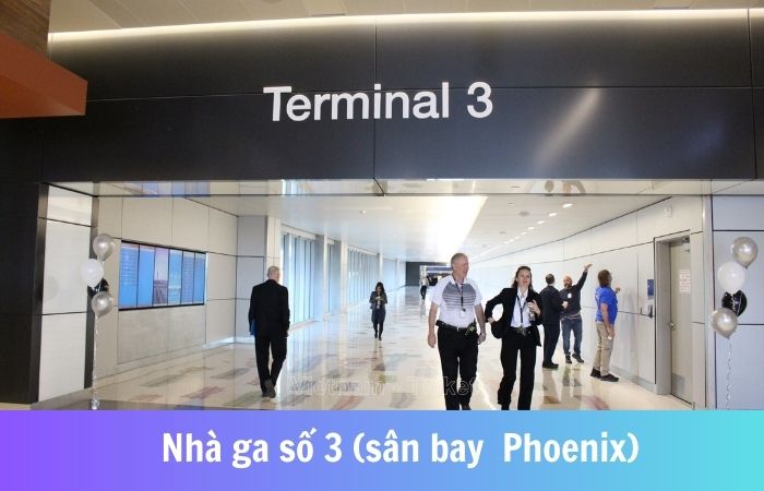 Khu vực nhà ga 3 tại sân bay Phoenix (PHX)