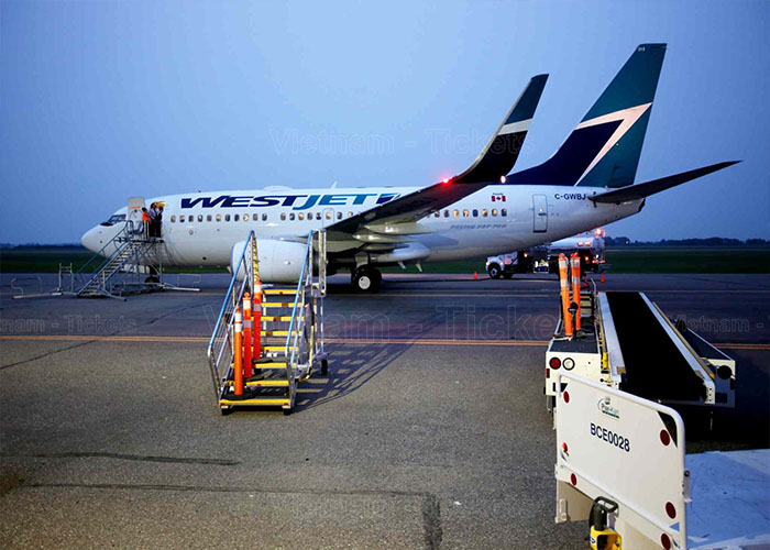 Westjet - Hãng hàng khai khai thác các chặng tại sân bay Brandon