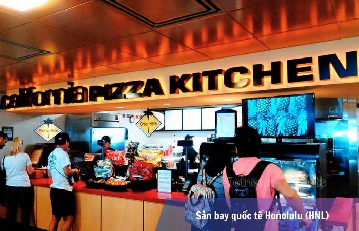 Sân bay quốc tế Honolulu sở hữu nhiều nhà hàng và quầy ăn uống