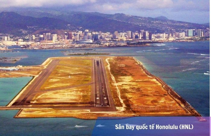 Khu vực đường băng tại sân bay quốc tế Honolulu