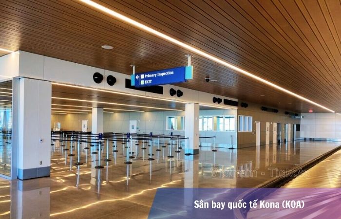 Khu vực nhà ga quốc tế taị sân bay Kona (KOA) 