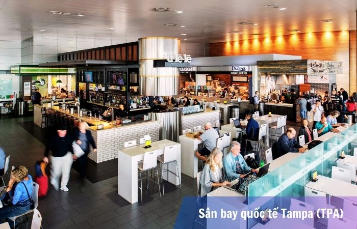 Sân bay quốc tế Tampa (TPA) phân bổ nhiều nhà hàng và mua sắm tại nhà ga