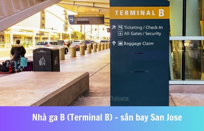 Di chuyển tại Nhà ga B của sân bay San Jose