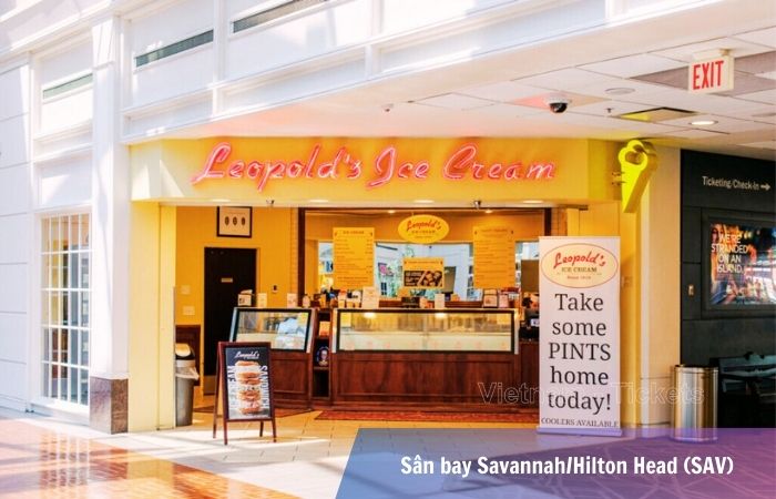 Sân bay Savannah/Hilton Head (SAV) cung cấp dịch vụ ăn uống đa dạng