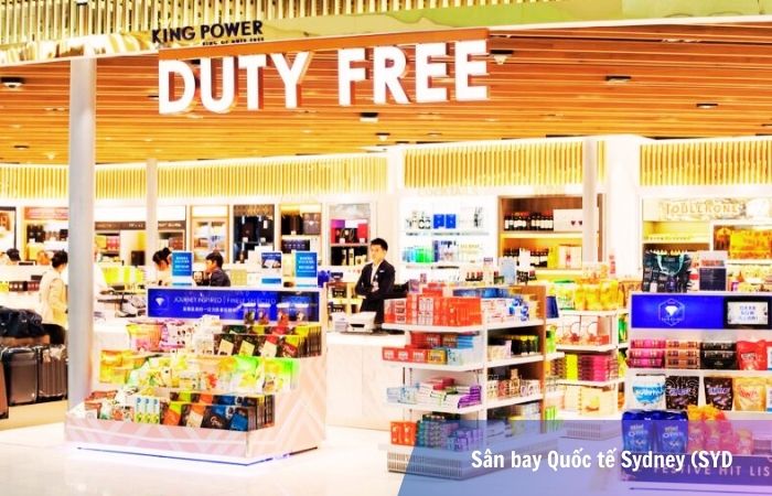 Khu vực mua sắm miễn thuế tại sân bay Sydney (SYD)