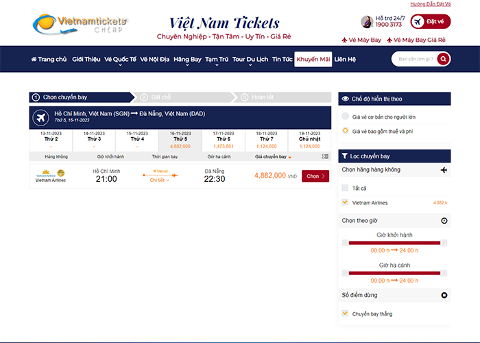 Săn vé máy bay 0 đồng Vietnam Airlines giá rẻ