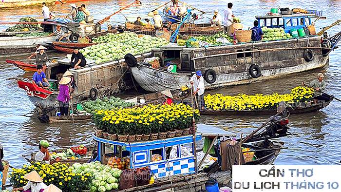 Vui chơi mua sắm trên sông tại chợ nổi Cái Răng, Cần Thơ | Tháng 10 nên đi du lịch ở đâu?