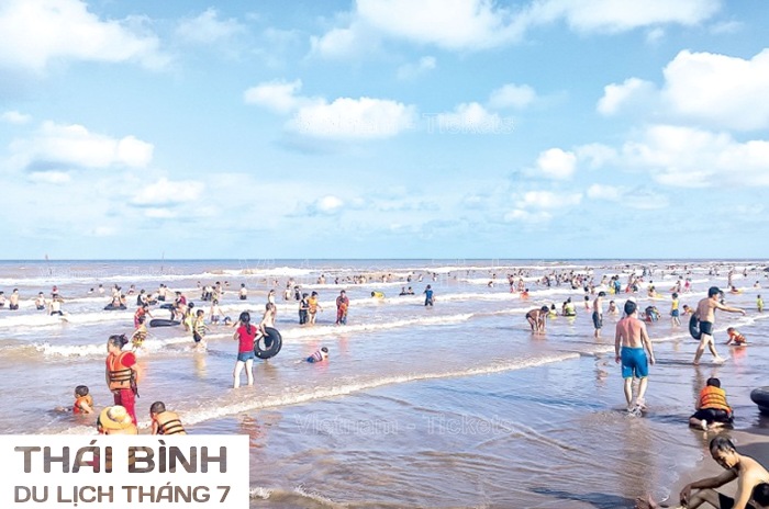 Vui chơi tắm biển tại cồn Vành - Thái Bình | Tháng 7 nên đi du lịch ở đâu?