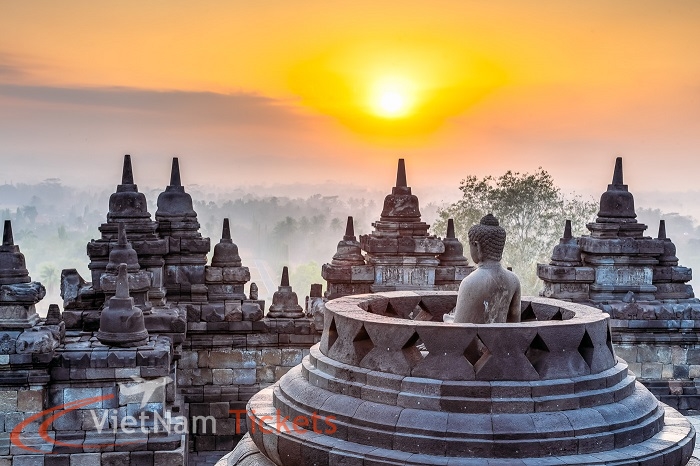 Dawn at Borobudur
