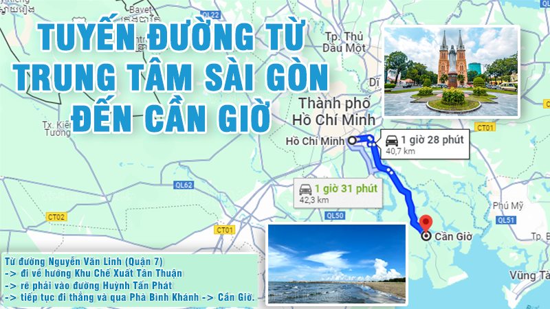 Từ trung tâm Sài Gòn đến Cần Giờ nhanh chóng bằng tuyến đường này | Từ Tp.HCM đi Cần Giờ bao nhiêu km