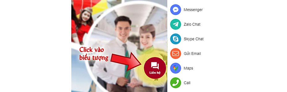 Cách liên hệ vietnam tickets đặt vé máy bay đi Melbourne giá rẻ qua chat ứng dụng Zalo, Skype, Messenger, Mail