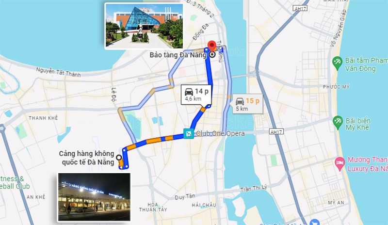 Bạn có thể linh hoạt lựa chọn nhiều phương tiện di chuyển vào trung tâm Đà Nẵng với thời gian ước tính tầm 15 phút | Vé máy bay Buôn Ma Thuột đi Đà Nẵng