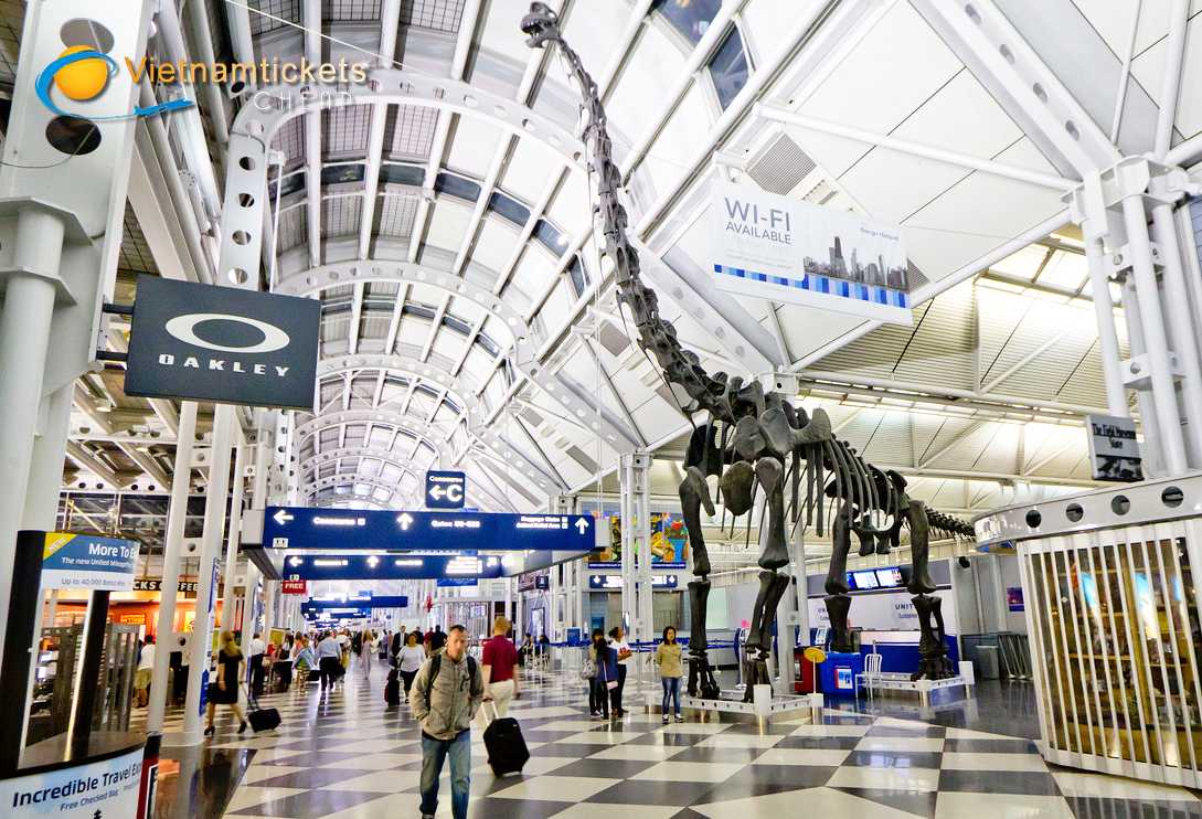 Sân bay quốc tế O'Hare nằm trong top 3 sân bay bận rộn nhất thế giới