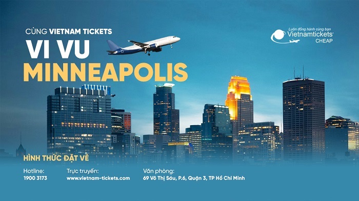 Đặt vé máy bay đi Minneapolis giá rẻ tại Vietnam Tickets