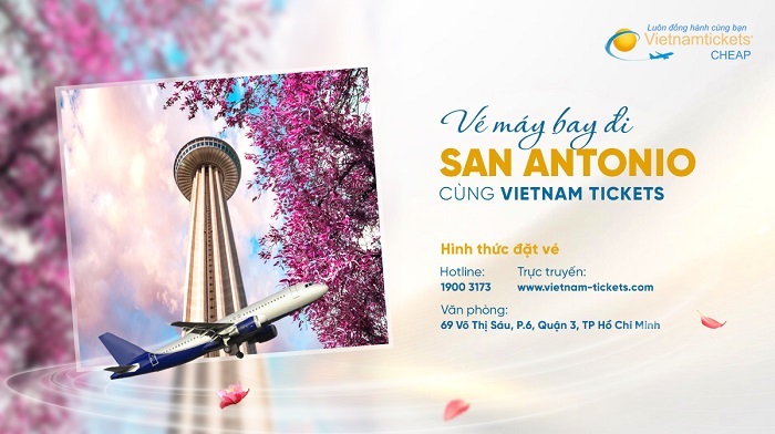 ​​​​Đặt vé máy bay đi San Antonio siêu rẻ tại Vietnam Tickets