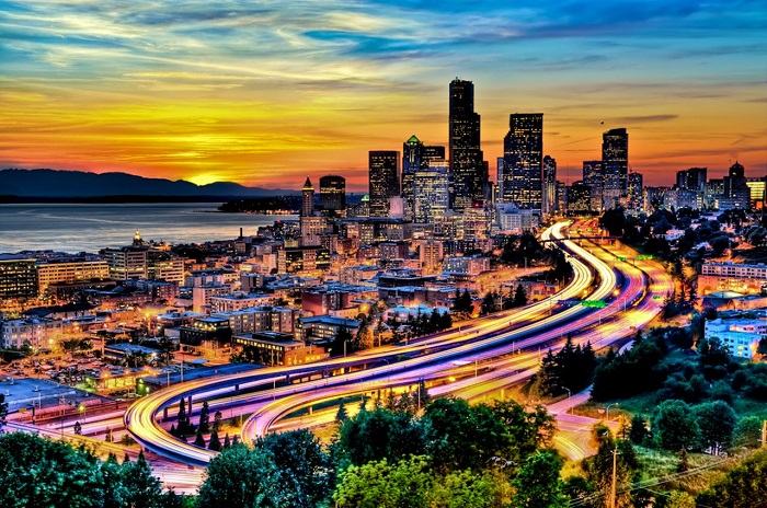 Thành phố Seattle thuộc bang Washington và nằm phía bờ Tây của Mỹ