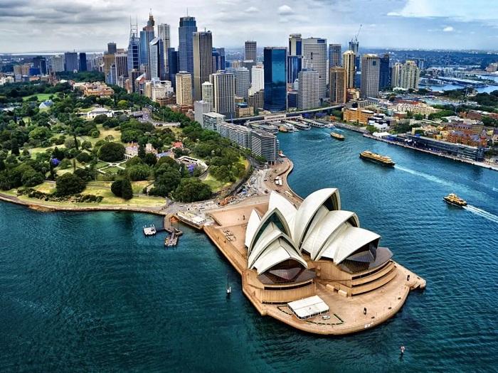 Thành phố Sydney nằm tại bang New South Wales, Úc