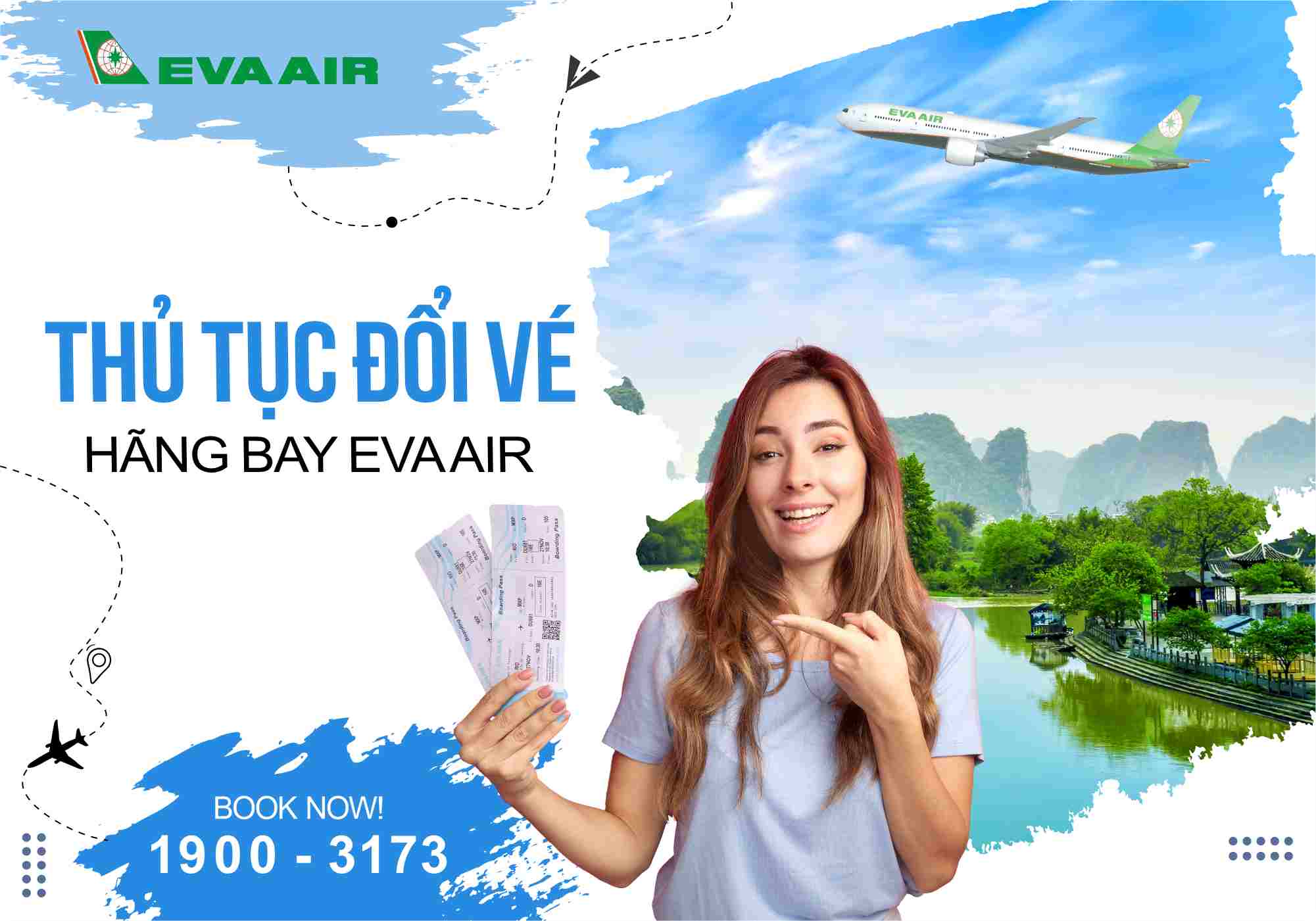 Thủ tục hoàn đổi vé hãng hàng không Eva Air | Vé máy bay Eva Air